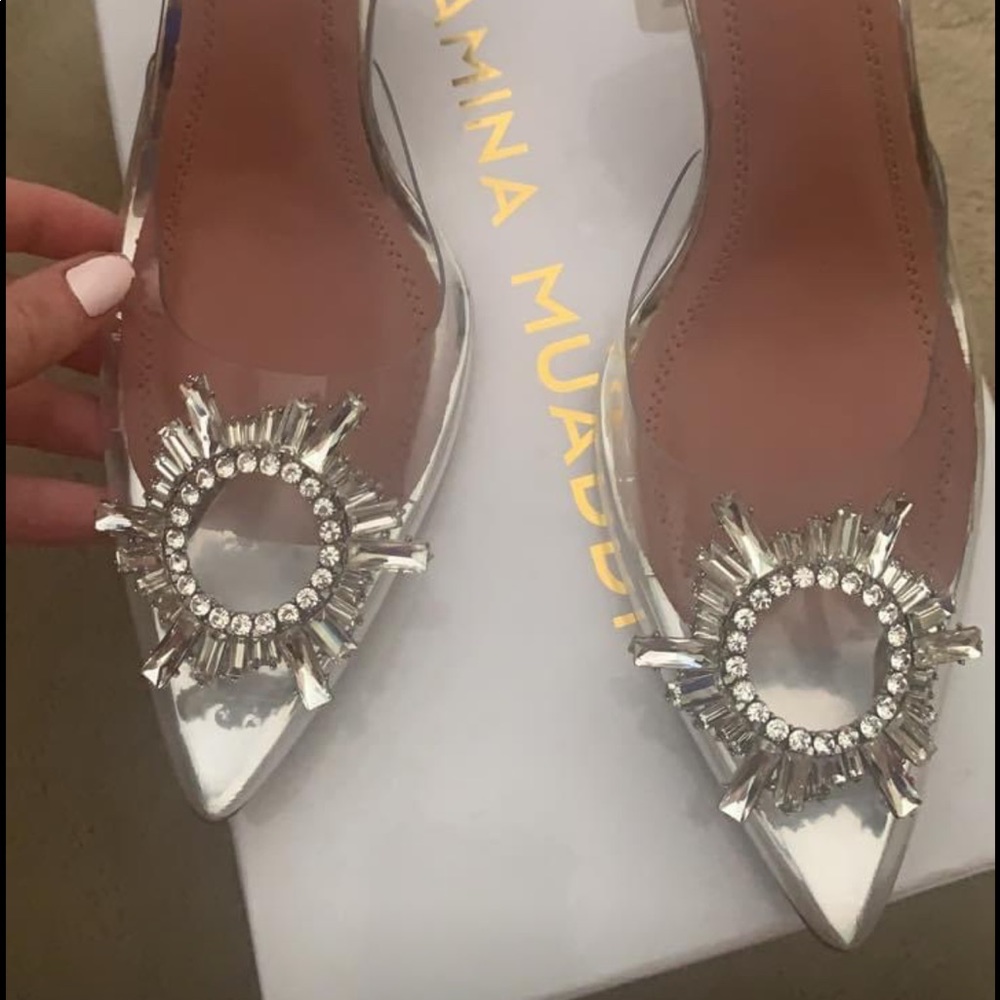Amina muaddi pvc heels